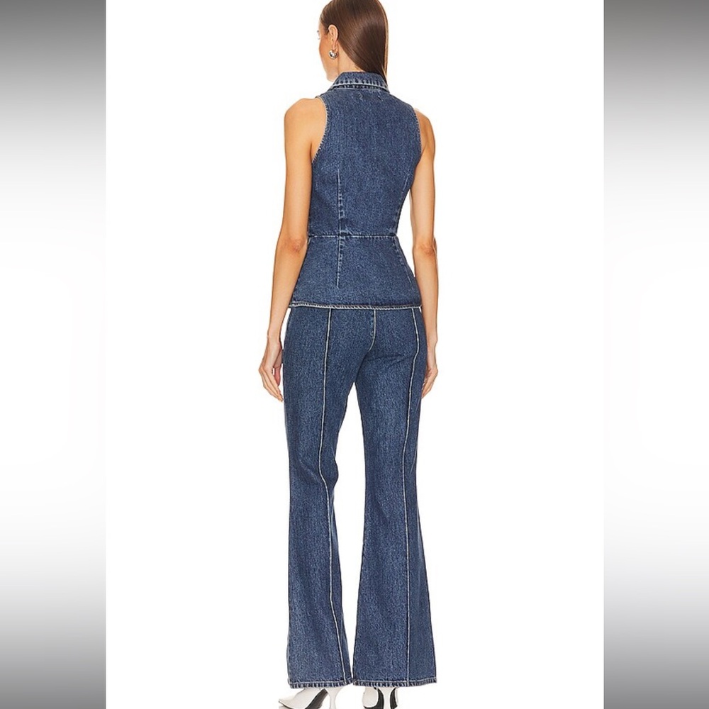 Self-Portrait Blue Denim Jumpsuit - Picture 3 of 4